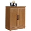 Pemberly Row Adjustable Shelf Traditional Engineered Wood Cabinet in Sienna Oak