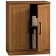 Pemberly Row Adjustable Shelf Traditional Engineered Wood Cabinet in Sienna Oak