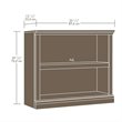 Pemberly Row 2 Shelves Clean Style Engineered Wood Bookcase in Cherry