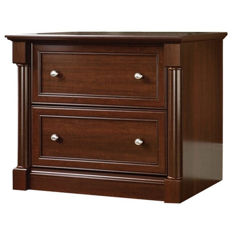 Pemberly Row 2Drawers Lateral Cherry Wood Filing Cabinet Easy Assembly
