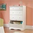 Pemberly Row 3 Drawer Chest in Soft White Finish