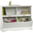 Pemberly Row Traditional Engineered Wood Bookcase/Footboard in White