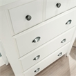 Pemberly Row Four Deep Drawers Wood Bedroom Chest in Soft White