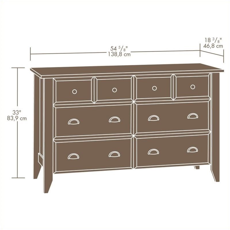 Pemberly Row 8 Drawer Dresser in Soft White