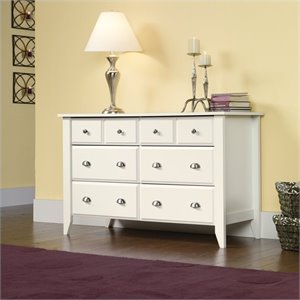 Pemberly Row 8 Drawer Dresser in Soft White