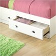 Pemberly Row Contemporary Wood Twin Size Mates Bed in Soft White