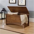 Pemberly Row Farmhouse Engineered Wood Storage Chest in Oiled Oak