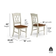 Pemberly Row 5 Piece Dining Set in White and Oak Finish