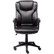 Pemberly Row Adjustable Height Modern Faux Leather Office Chair in Black