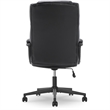 Pemberly Row Adjustable Height Modern Faux Leather Office Chair in Black