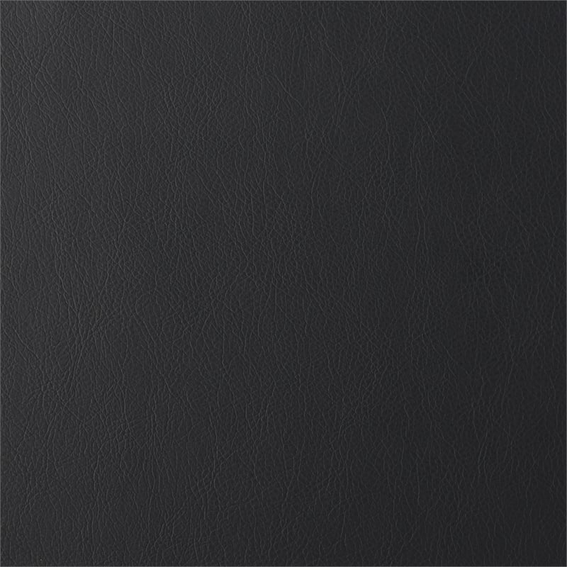 Pemberly Row Adjustable Height Modern Faux Leather Office Chair in Black