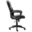 Pemberly Row Adjustable Height Modern Faux Leather Office Chair in Black