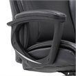 Pemberly Row Adjustable Height Modern Faux Leather Office Chair in Black