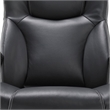 Pemberly Row Adjustable Height Modern Faux Leather Office Chair in Black