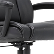 Pemberly Row Adjustable Height Modern Faux Leather Office Chair in Black