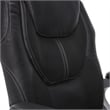 Pemberly Row Faux Leather Executive Office Chair w/ Adjustable Tilt in Black