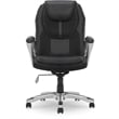 Pemberly Row Faux Leather Executive Office Chair w/ Adjustable Tilt in Black