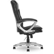 Pemberly Row Faux Leather Executive Office Chair w/ Adjustable Tilt in Black
