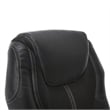 Pemberly Row Faux Leather Executive Office Chair w/ Adjustable Tilt in Black