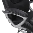 Pemberly Row Faux Leather Executive Office Chair w/ Adjustable Tilt in Black