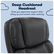 Pemberly Row Traditional Faux Leather Executive Office Chair in Black
