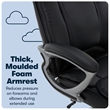Pemberly Row Traditional Faux Leather Executive Office Chair in Black
