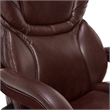 Pemberly Row Traditional Faux Leather Executive Office Chair in Brown