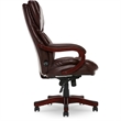 Pemberly Row Traditional Faux Leather Executive Office Chair in Brown