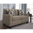 Pemberly Row Modern Fabric Loveseat in Flagstone Beige