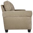 Pemberly Row Traditional Velvet Loveseat with 2 Pillows in Marzipan Beige