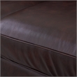 Pemberly Row Pillow Back Contemporary Faux Leather Sofa in Chestnut Brown
