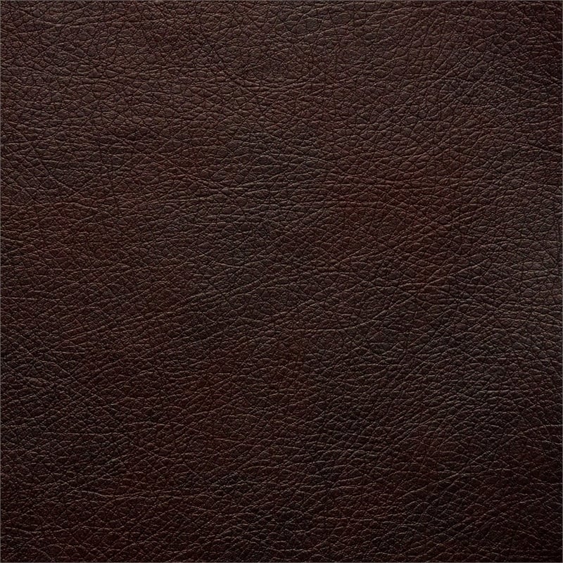 Pemberly Row Pillow Back Contemporary Faux Leather Sofa in Chestnut Brown