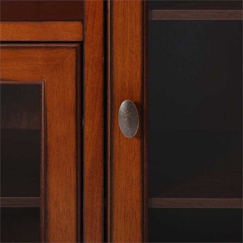 Pemberly Row Rustic Wood Highboy Style Wood TV Stand for TVs up to 52