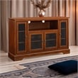 Pemberly Row Rustic Wood Highboy Style Wood TV Stand for TVs up to 52