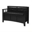 Pemberly Row Padded Bench in Black Finish