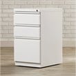 Pemberly Row 3 Drawers Vertical White Metal Filing Cabinet Pre-assembled