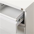 Pemberly Row 3 Drawers Vertical White Metal Filing Cabinet Pre-assembled
