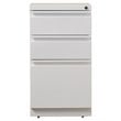 Pemberly Row 3 Drawers Vertical White Metal Filing Cabinet Pre-assembled