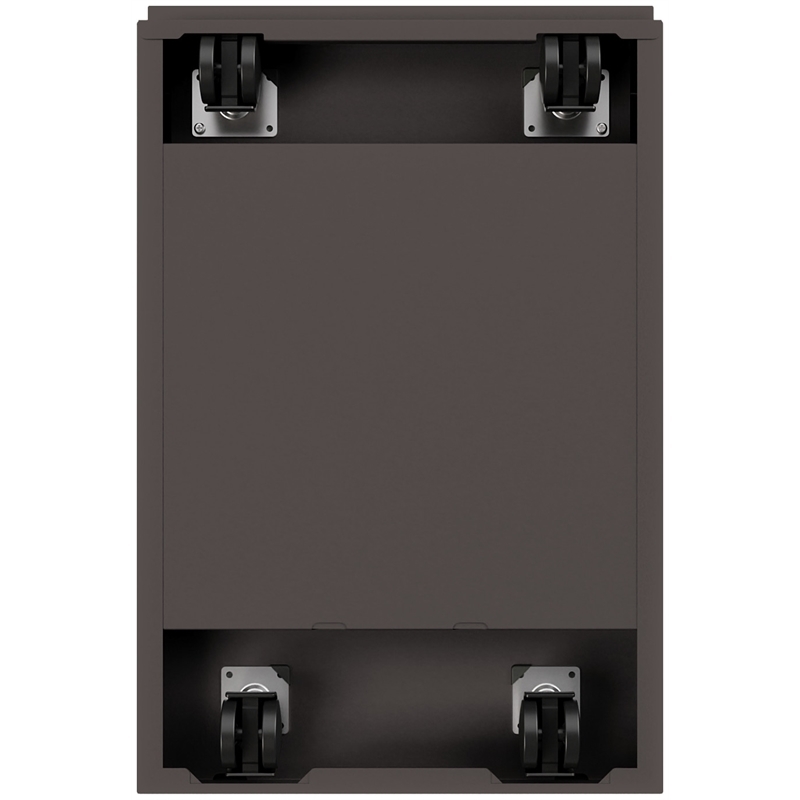 Pemberly Row 3 Drawers Vertical Espresso Metal Filing Cabinet Pre-assembled