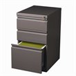 Pemberly Row 3 Drawers Vertical Espresso Metal Filing Cabinet Pre-assembled