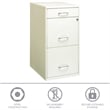 Pemberly Row 3 Drawers Vertical White Metal Filing Cabinet Pre-assembled