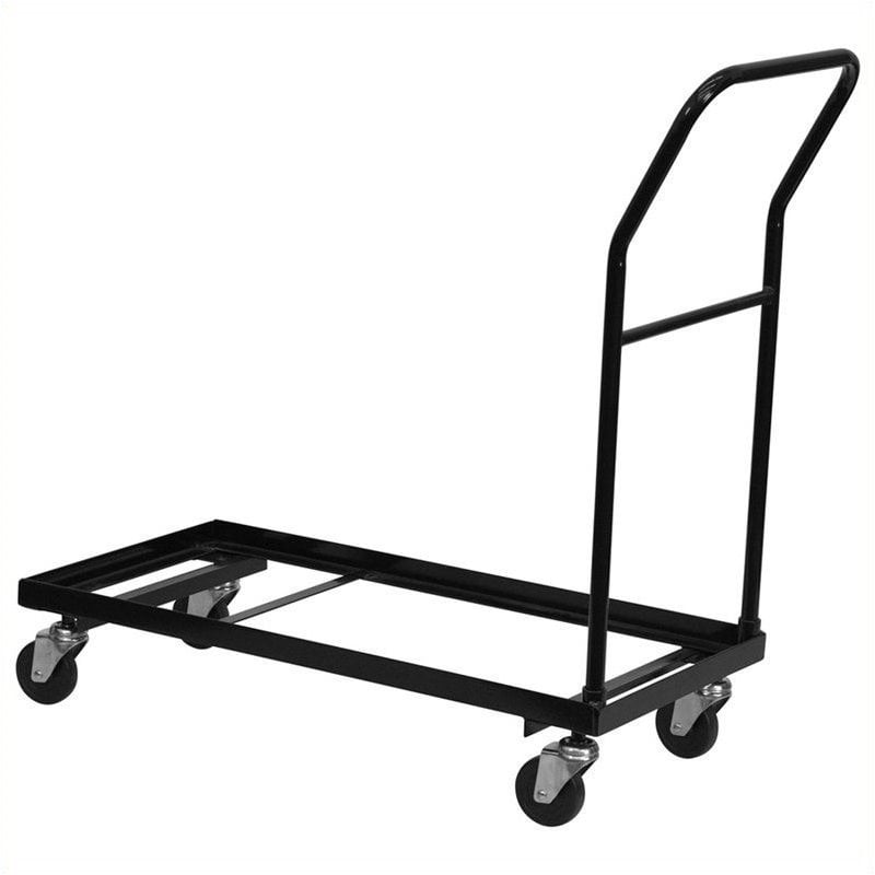 Pemberly Row Dolly Folding Chair in Black