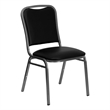 Pemberly Row Banquet Stacking Chair in Black