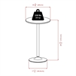 Pemberly Row Round Transitional Wood/Metal Pub Table in Black