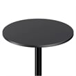 Pemberly Row Round Transitional Wood/Metal Pub Table in Black