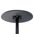 Pemberly Row Round Transitional Wood/Metal Pub Table in Black