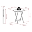 Pemberly Row 5-Piece Transitional Solid Wood TV Table Set in Espresso