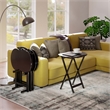 Pemberly Row 5-Piece Transitional Solid Wood TV Table Set in Espresso