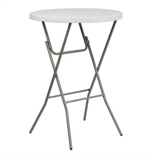 pemberly row round bar height folding table in white