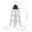 Pemberly Row 3-Piece Transitional Solid Wood/Metal Pub Set in Black